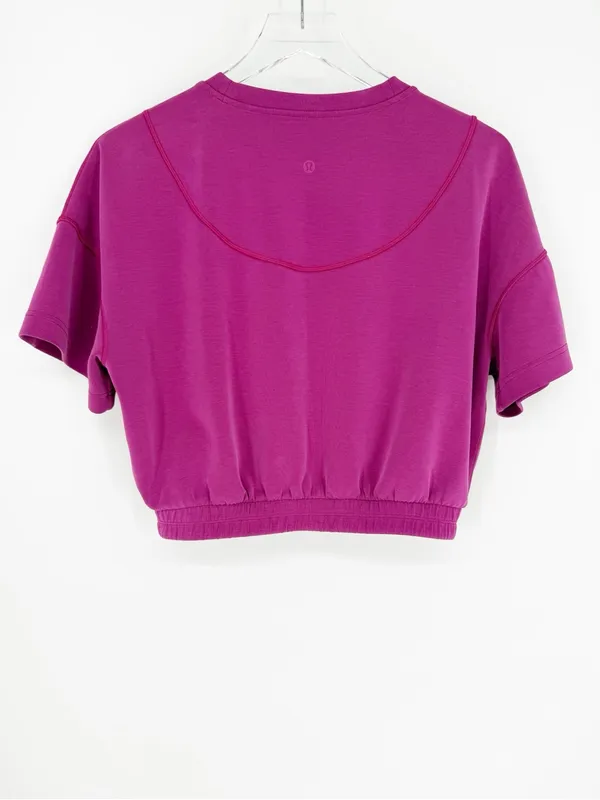 Lululemon Softstreme Gathered T-Shirt Women's 10 Magenta Purple - Image 3