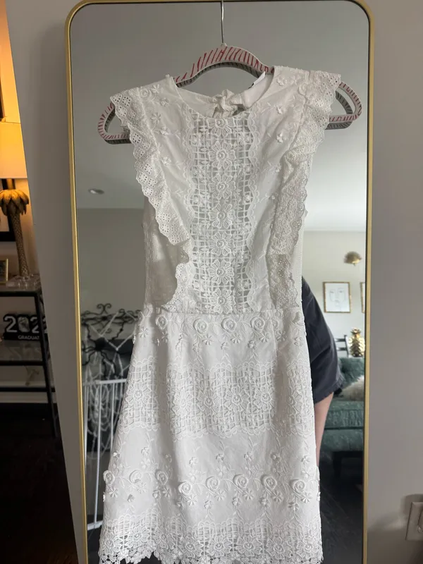 White Selfie Leslie Mini Dress - Image 4