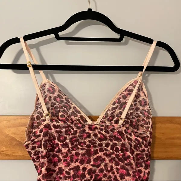 Victoria’s Secret Y2K Pink Cheetah Lace Sheer Slip Lingerie - Image 7