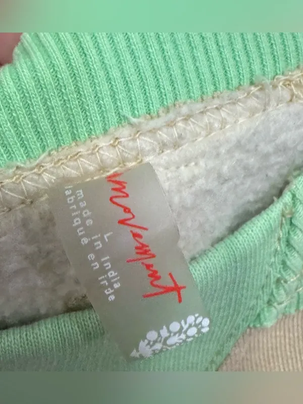 NWOT Free People FP Movement Intercept Color Block Pullover - Sesame Limezest- L - Image 9
