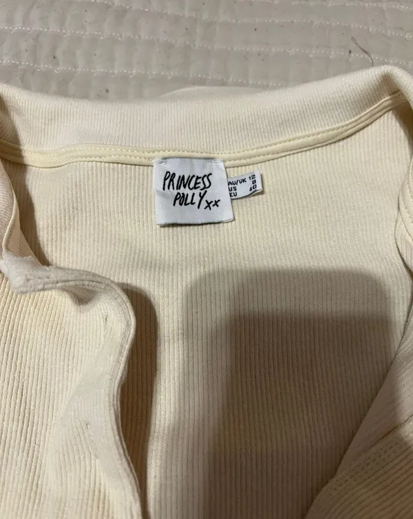 Princess Polly White Cropped Cardigan - Image 3