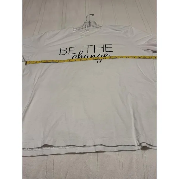 "Be The Change" White Graphic‎ Tee Bella Canvas XL - Image 5