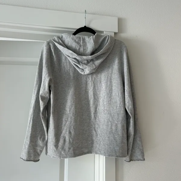 J crew super cozy buttery hoodie sweatshirt raw hem - Image 4