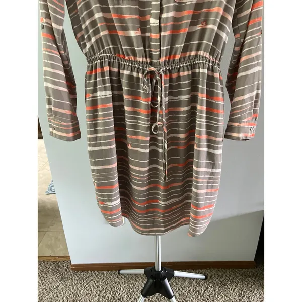 Apt.9 women's‎ gray/pink long sleeve pockets dress size 10 - Image 3