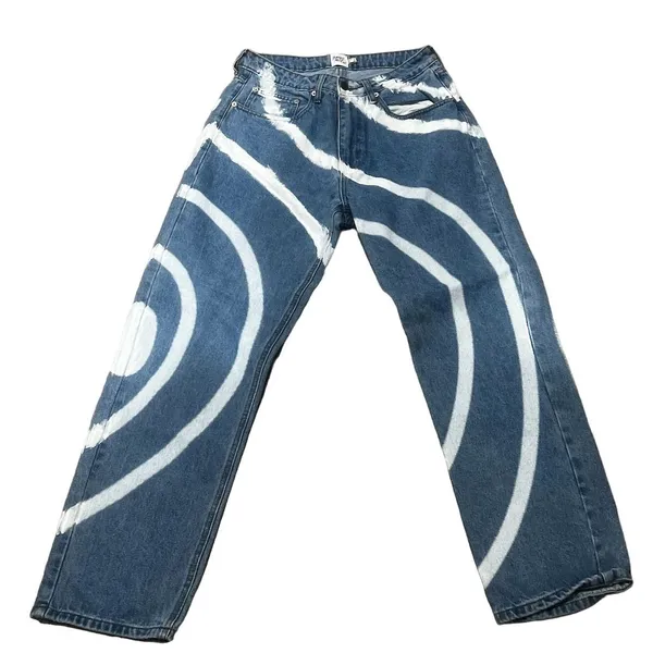 Princess Polly High-Rise Straight Leg Jeans Women's Size 6 Blue Denim - Image 3