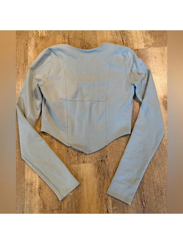 Alo Soft Sculpt Long Sleeve Top Mint Green Medium - Image 4