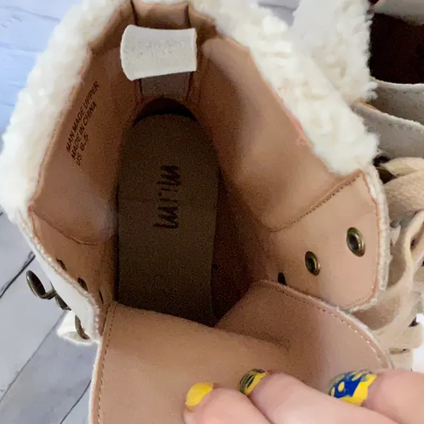 NEW Grey Sherpa Boots Gray Size 6.5 - Image 11