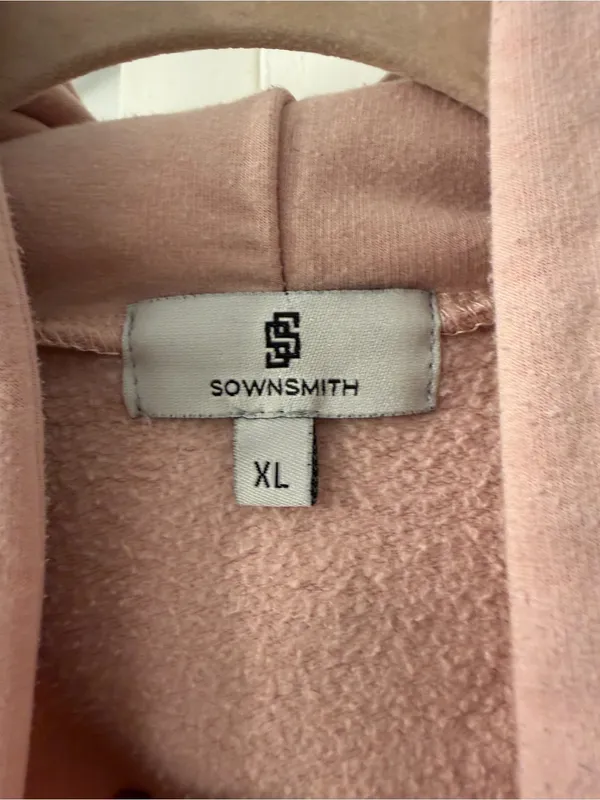 Sownsmith Blush Pink Hooded Sweatshirt Size XL - Image 2