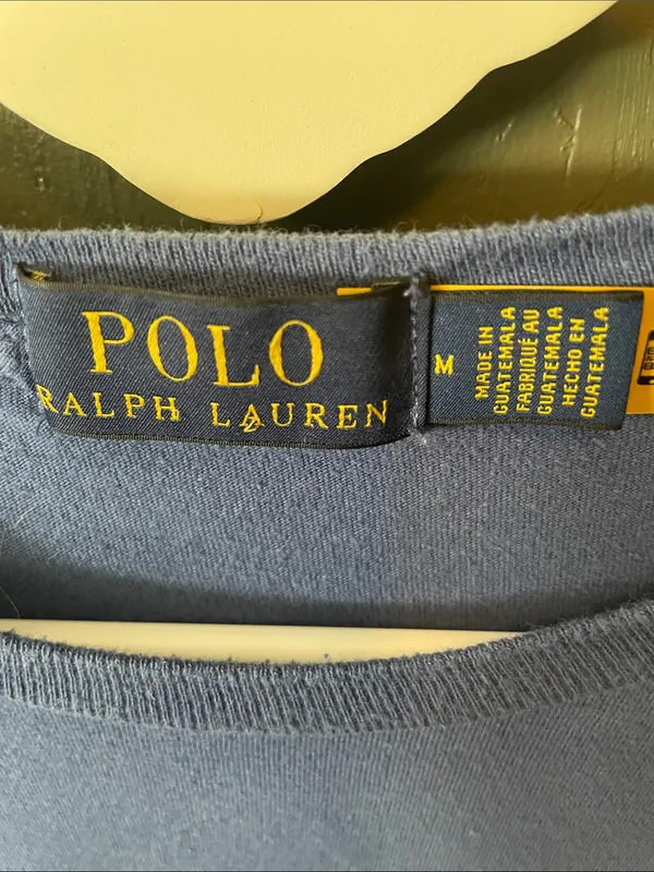 Lauren Ralph Lauren Long Sleeve Tee in Periwinkle Blue with Pink Pony - Image 3