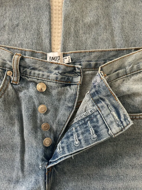 Princess Polly Asymmetric Jeans Straight Leg - Image 3