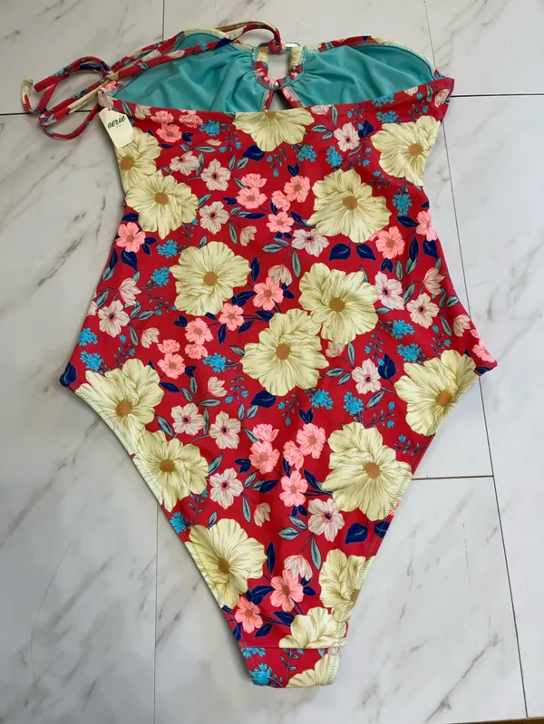 NWT Aerie Ring Bandeau Cheeky One Piece Swimsuit size XL - Image 4