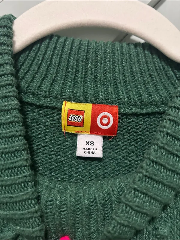 Lego Target collab Green Sweater Size XS - Image 5