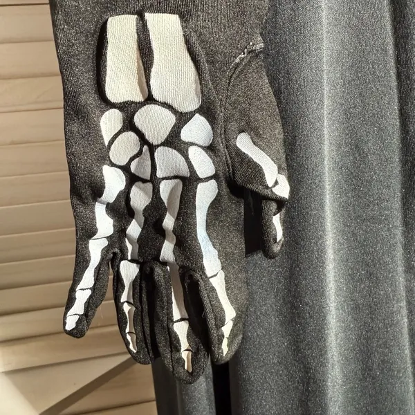 California Costume Spider Skeleton Hat Gloves Purple Black M/L - Image 7