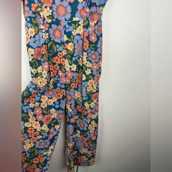 Princess Highway Linen Blend Wide Leg Ella Flora Jumpsuit Women’s Sz 12‎ cottage - Image 5