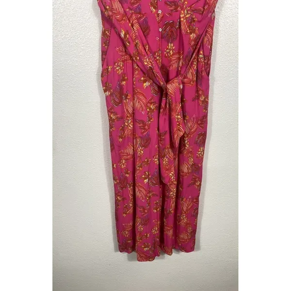 Free People Hot Tropics Jumpsuit Pink Orange Size 2 - Image 8