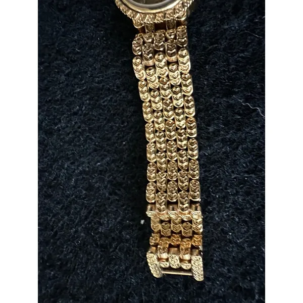 Reliance‎ by Croton Womens Gold Tone Quartz Watch Crystal Markers Parts Repair - Image 5