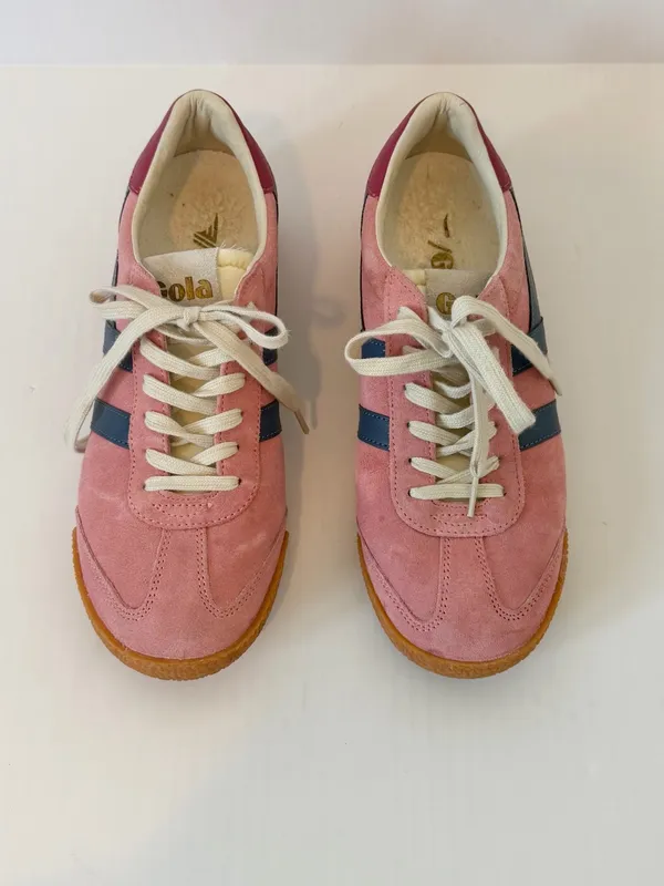 Gola Elan Women's Pink Suede Sneakers in Coral Pink, Moonlight & Raspberry 8.5 - Image 4