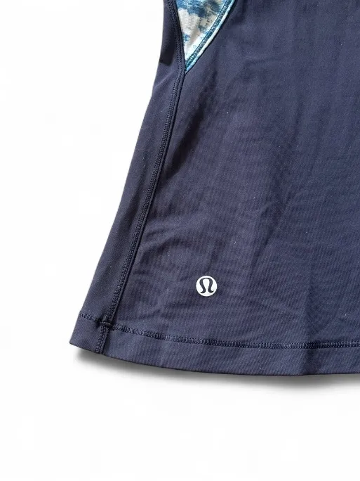 Lululemon Mesh With Me Tank Naval Blue Sea Side Silver Fox Alberta Lake Size 4 - Image 6