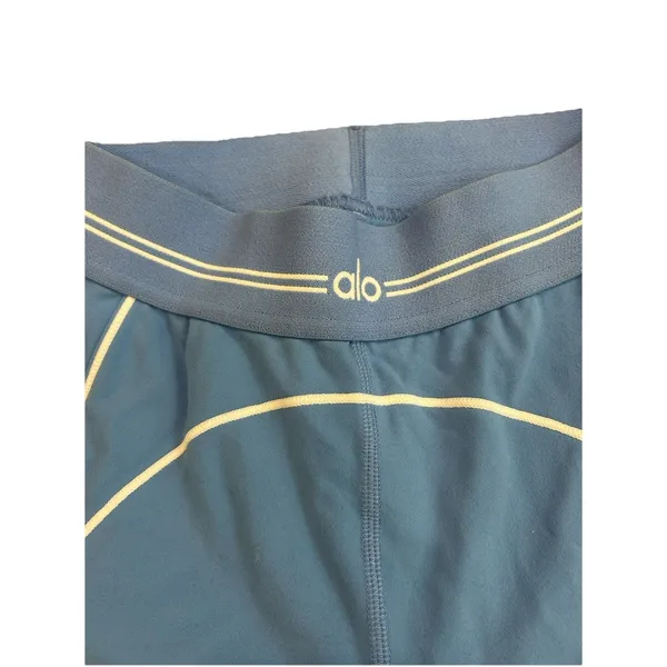 Alo Yoga Crystal Clear Blue Airbrush Heart Throb Set Leggings Bra - Image 7