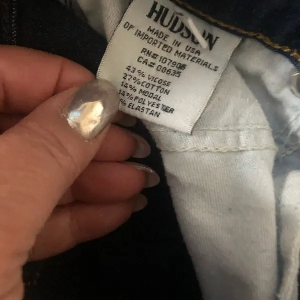 Hudson Hi Rise Blue Denim Skinny Stretch Ankle Jeans 25 - Image 5