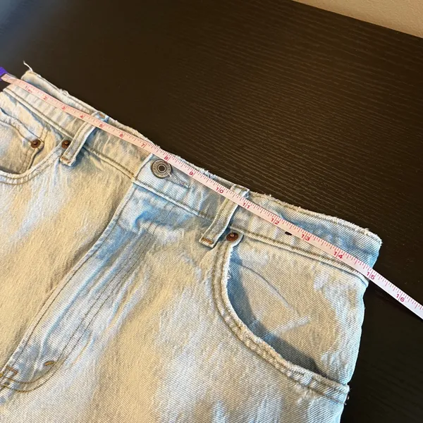 Abercrombie & Fitch Curve Love 90s Straight Ultra High‎ Rise Jeans Light Wash 10 - Image 10