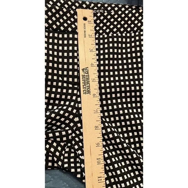 Express Womens‎ 6 Columnist Ankle Pants Black White Grid Stretch Dress Slacks - Image 4