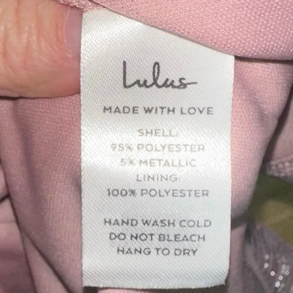 NWT Lulu's Ailey Skater Dress Pink‎ Metallic Mini - Image 4