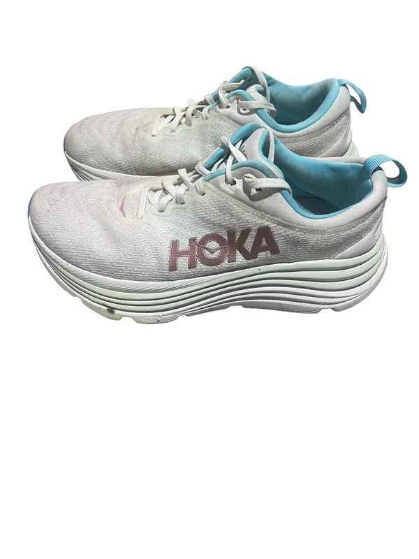 HOKA One One Gaviota 5 Women's White Running Shoes Sneakers Size 10D - Image 4