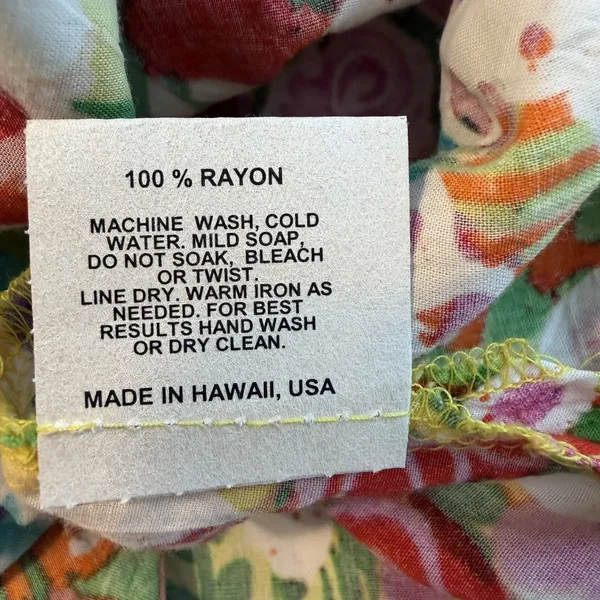 JAMS World Babydoll Top Sz S Hawaiian‎ Floral Elastic Neckline Flowy Oversized - Image 10
