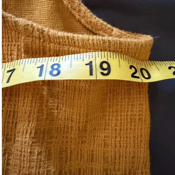 Madewell Texture & Thread Side-Tie Wrap Top Mustard Yellow‎ XL Sleeveless V-Neck - Image 5