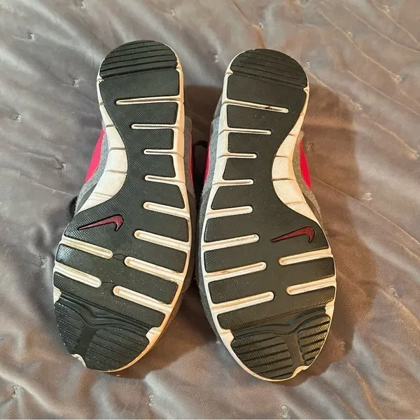 NIKE Eclipse Women's Sneakers Gray Nubuck Lace Up Lightweight Pink Trim 8.5 - Image 7