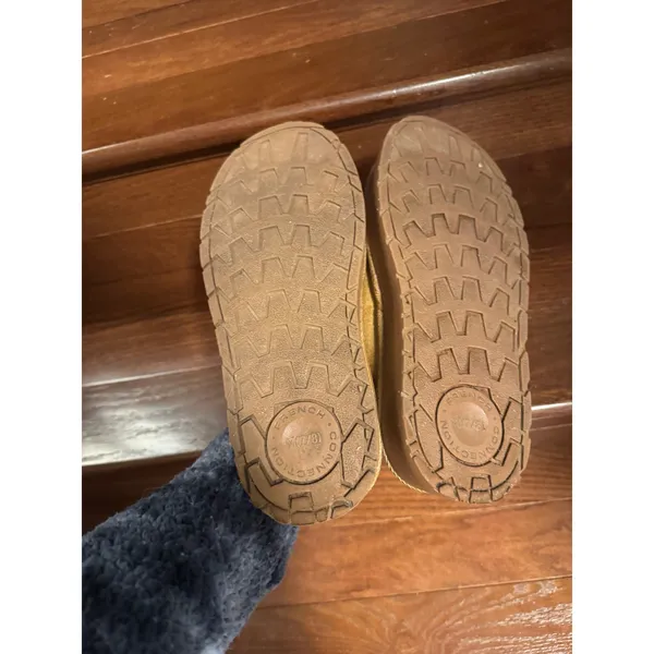 French Connection Womens Chunky Platform Slippers Tan Faux Fur Mules Size M 7-8 - Image 3