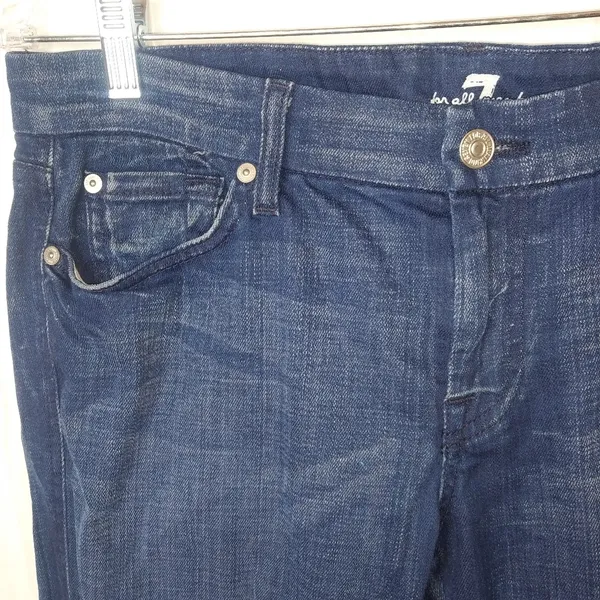 7 For All Mankind 10 30 A Pocket Dark Wash Jeans - Image 7