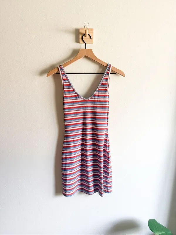 Reformation Taylen Knit Stripe Sleeveless Mini Dress Size XS - Image 5