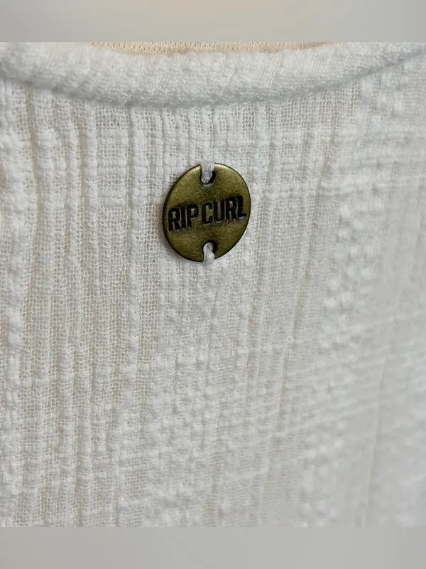 RIP CURL Lightweight Sundress Ties at Shoulders in White,‎ Small - Image 6