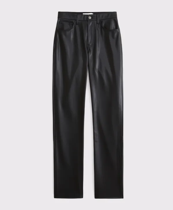 Curve Love High Rise 90s Straight Vegan Leather Pant - Image 2