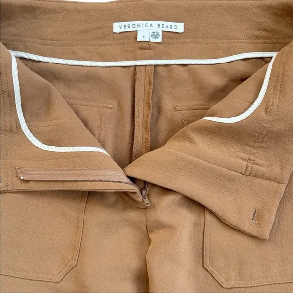 Veronica Beard Cropped Snap Ankle
Pants Tan Size 8 - Image 3