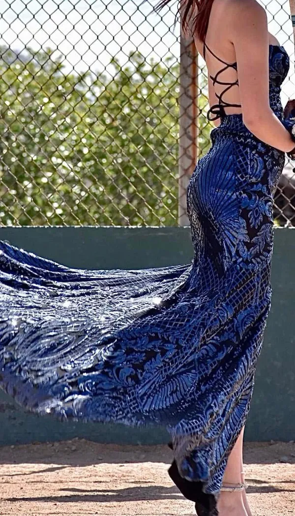 Blue Black Windsor Dress - Image 2