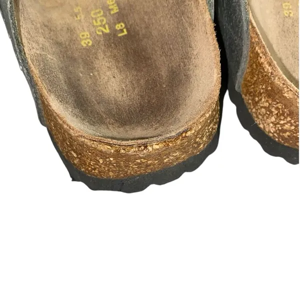 Papillio By Birkenstock Gizeh Metallic Silver Leather Slip-On Thong Sandals 39 - Image 10