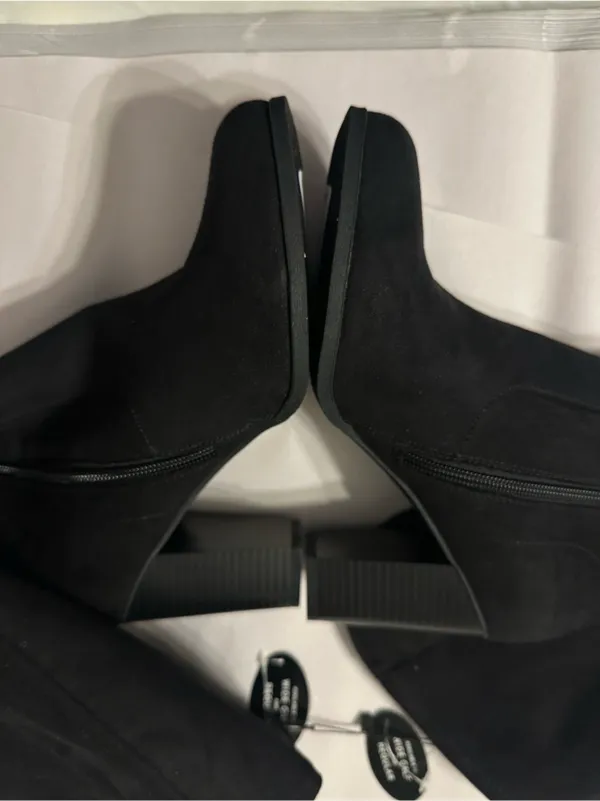 Style & Co Addyy Wide-Calf Dress Boots Black Block Heel - New - Size 8.5 - Image 6