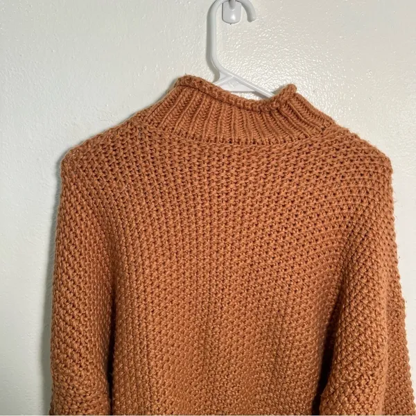 Etophe‎ Studios Women's Size Small/Medium Mock Neck Sweater Rust Brown Orange - Image 8