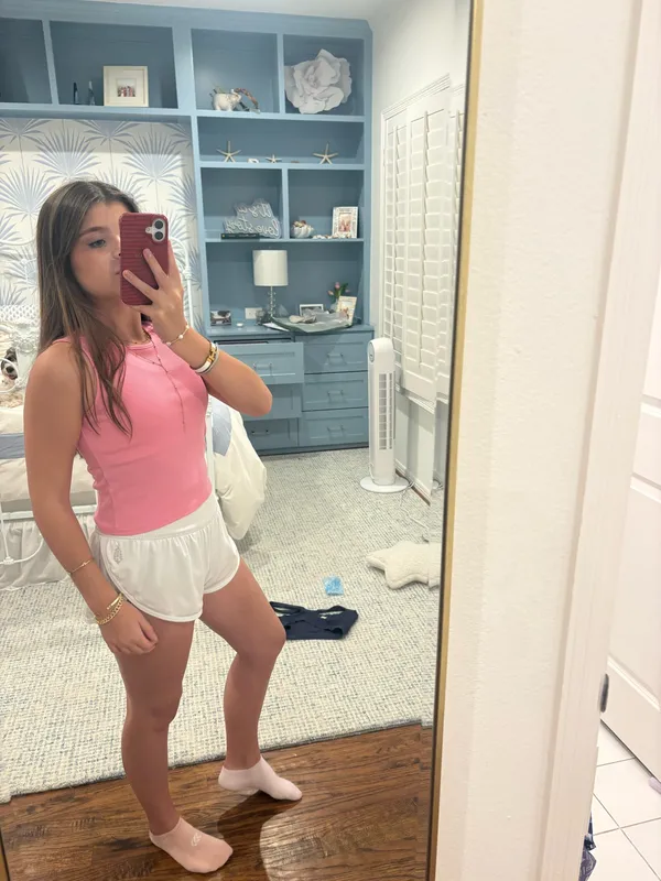 Pink tank top ribbed - Image 2
