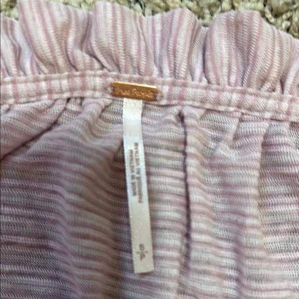 Free People Lavender Off-Shoulder Top‎ size small NWT boho cottagecore purple - Image 2