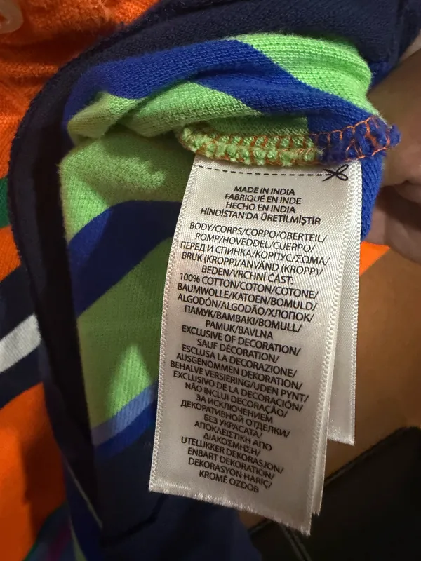 Polo Ralph Lauren Kids Shirt M 10/12 multi color stripes - Image 3