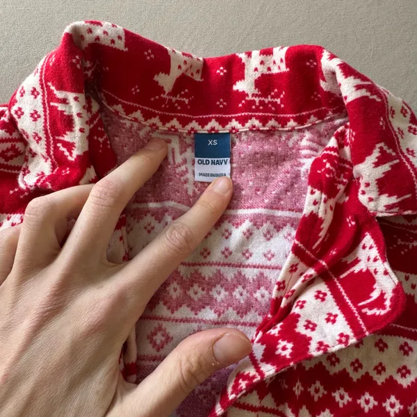 Old Navy Flannel Fair Isle Christmas Pajama Shorts Set - Image 5