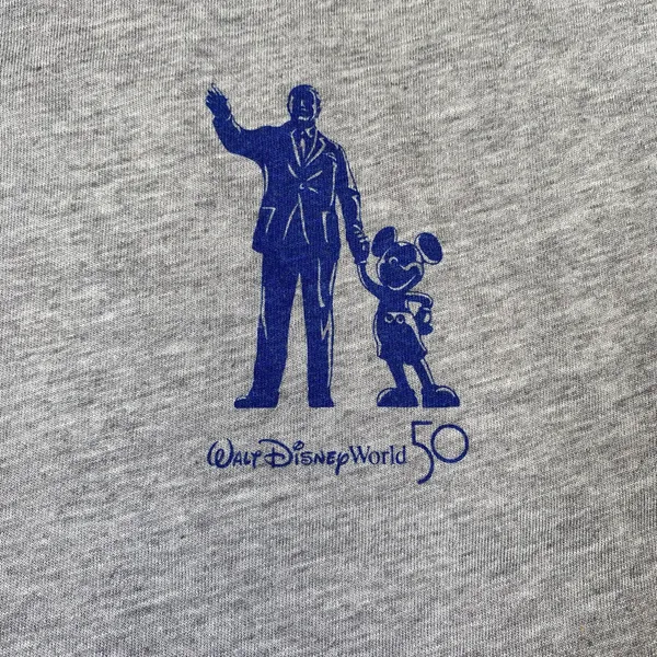 Walt Disney World Walt Disney and Mickey Mouse 50th Anniversary T Shirt - Image 4