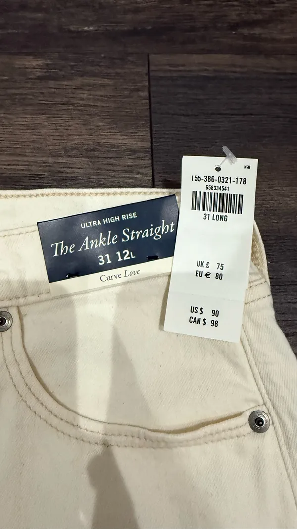 Abercrombie Ankle Straight Ultra High-Rise Jeans - Image 2