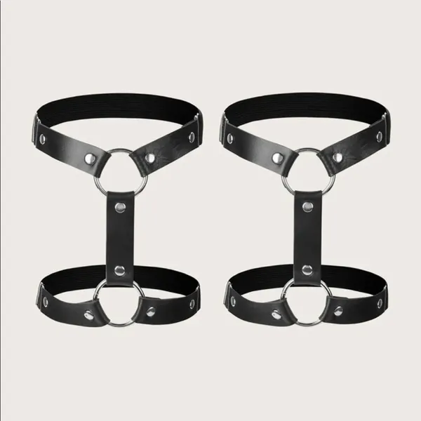 Studded O Ring Thigh Garter Harness New - Image 2