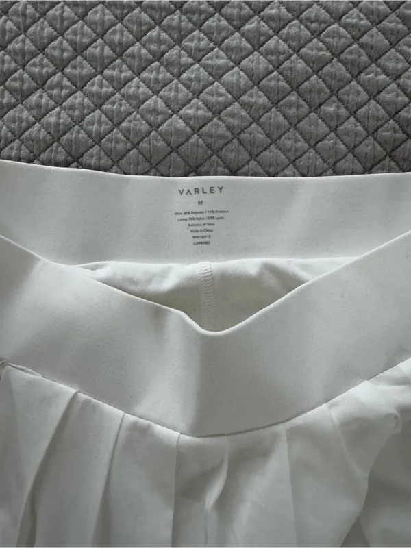 Varley White Pleated Melody Skirt NWOT - Image 3