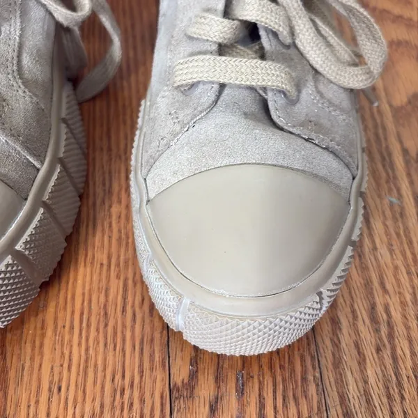 Zara Taupe Suede Faux Fur Trim High Top Platform Sneakers EU 39 US 8 Chunky‎ - Image 4